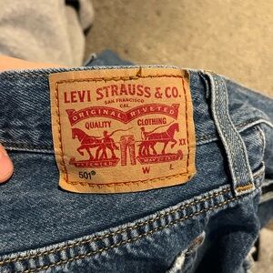 Levi blue jean shorts